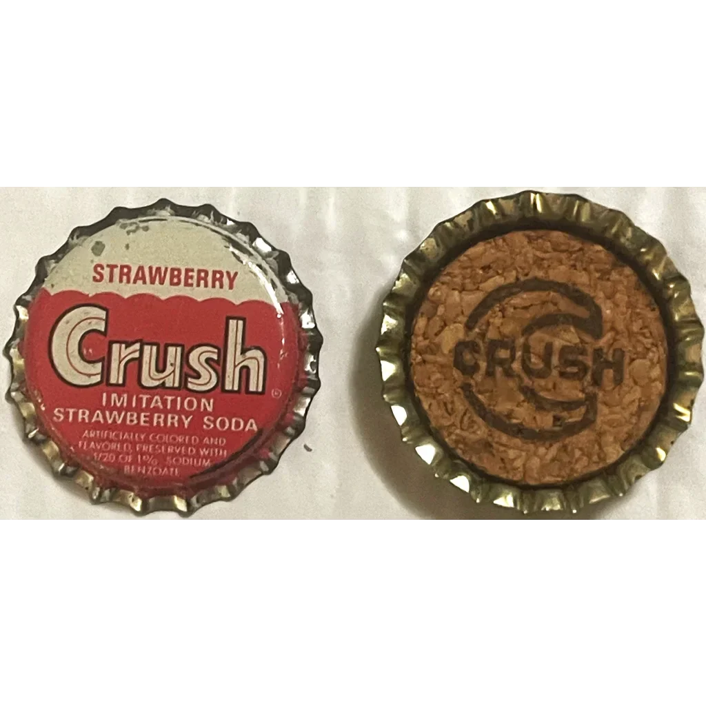 Rare Vintage 1950s Strawberry Crush Bottle Cap From Evanston