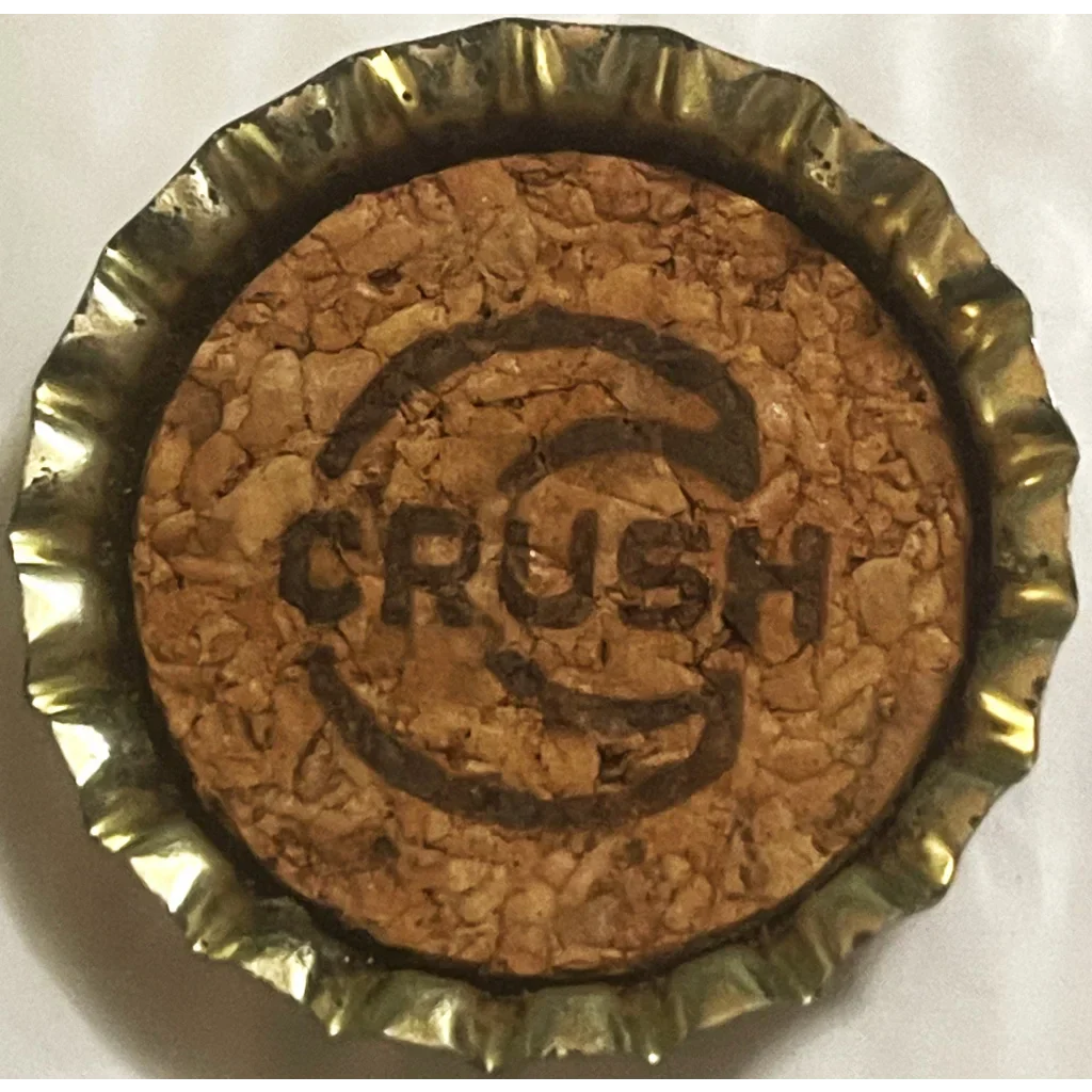 Rare Vintage 1950s Strawberry Crush Bottle Cap From Evanston