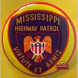 Rare Vintage 1950s Tin Litho Mississippi Highway Patrol Badge
