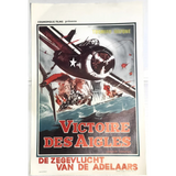 Rare Vintage 1963 Victoire Des Aigles Belgium Movie Poster, WWII Aerial Battles