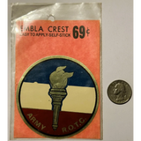 Rare Vintage 1960s Army ROTC Emblem Crest Decal Sealed