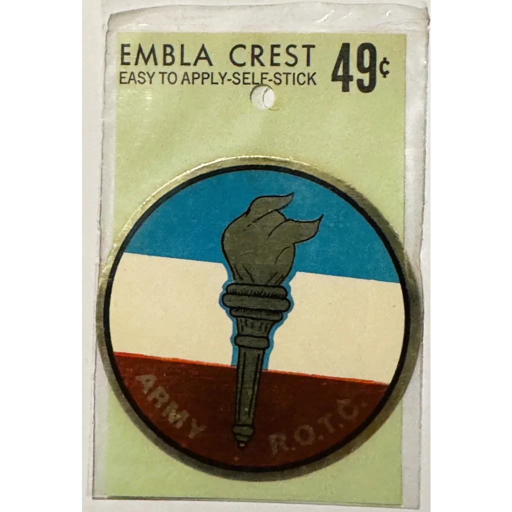 Rare Vintage 1960s Army ROTC Emblem Crest Decal Sealed