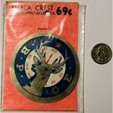 Rare Vintage 1960s Elks Lodge Embla Crest Sticker Sealed Collectible