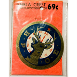 Rare Vintage 1960s Elks Lodge Embla Crest Sticker Sealed Collectible