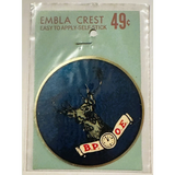 Rare Vintage 1960s Embla Crest BPOE Elk Sticker Collectible