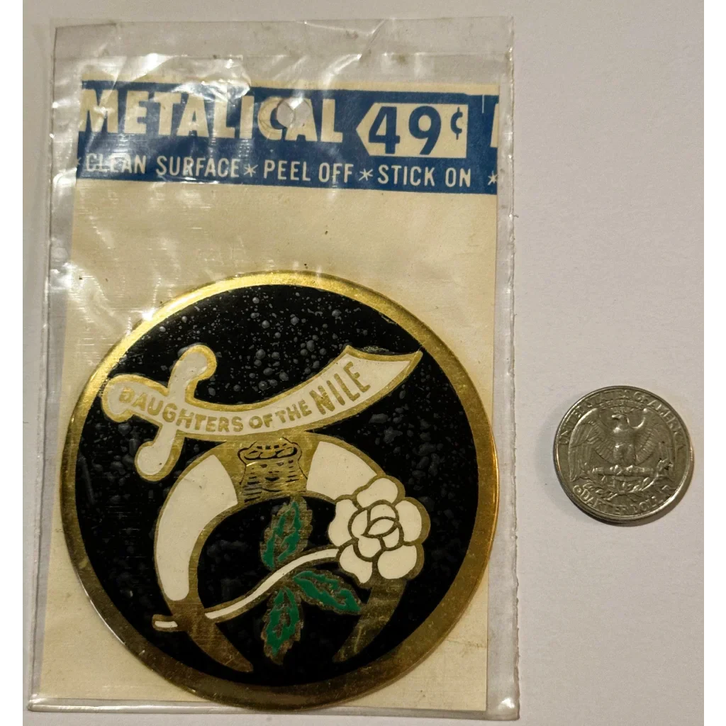 Rare Vintage 1960s Embla Crest Daughters of the Nile Decal