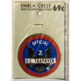 Rare Vintage 1960s Embla Crest Official US Taxpayer Decal