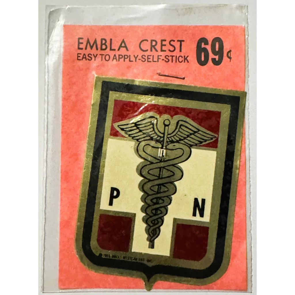Rare Vintage 1960s Licensed Practical Nurse Crest Sticker