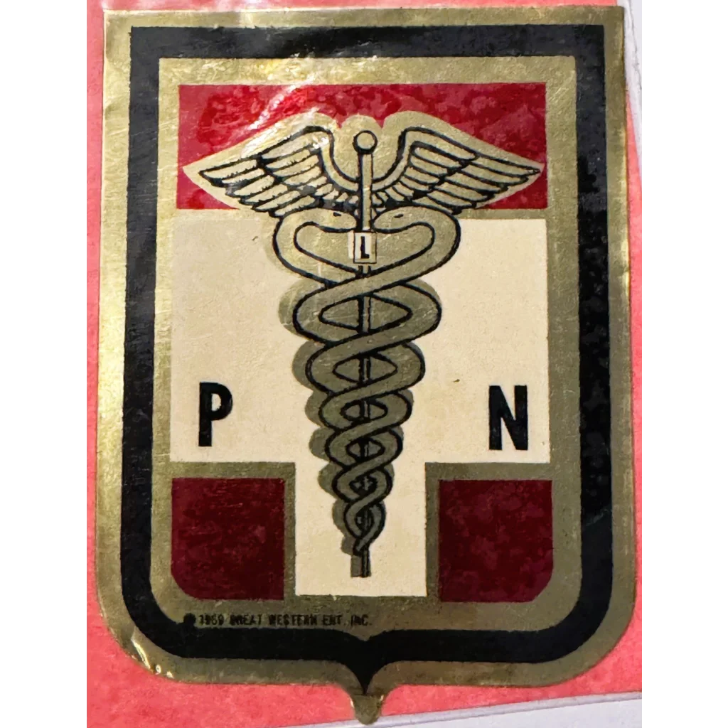 Rare Vintage 1960s Licensed Practical Nurse Crest Sticker