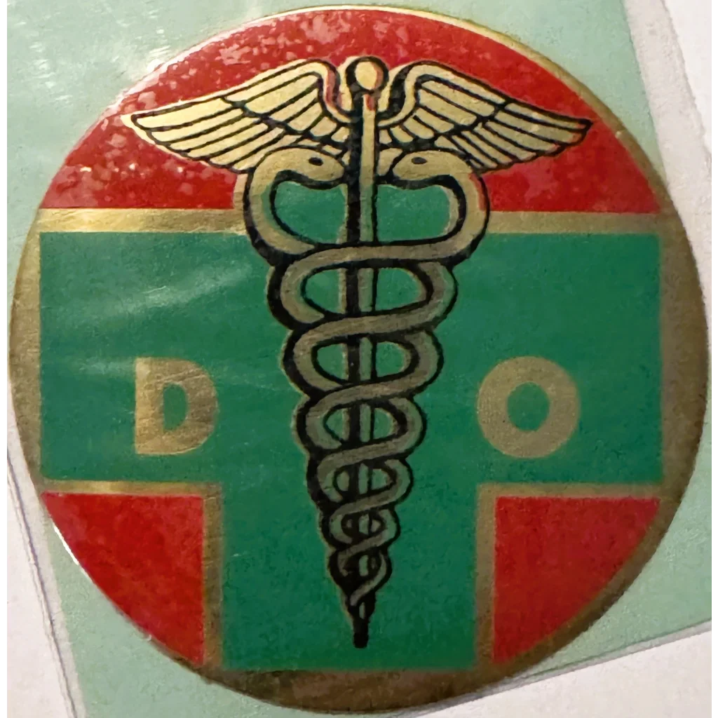 Rare Vintage 1960s Osteopathic Medicine Embla Crest Decal Unearthed