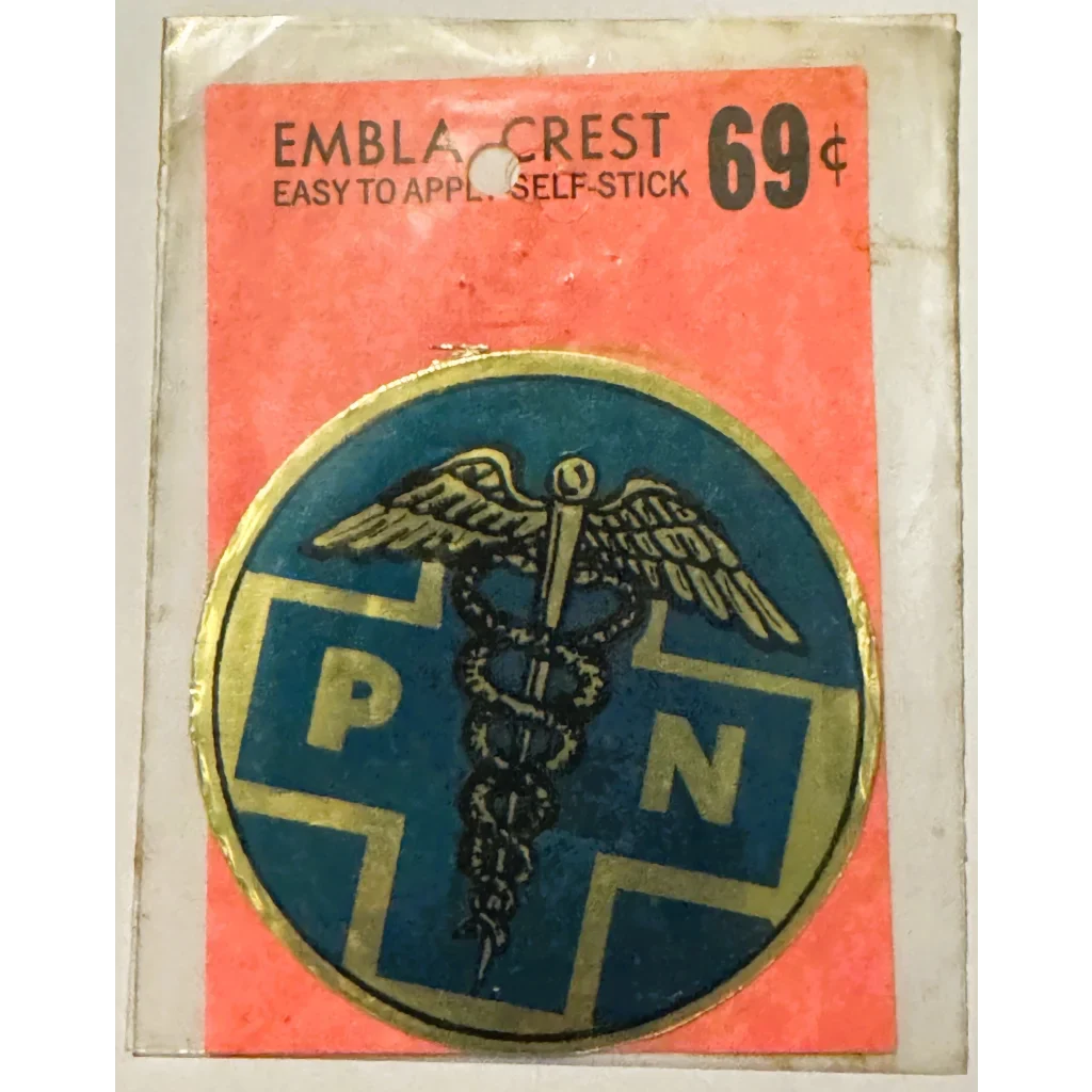 Rare Vintage 1960s Practical Nurse Emblem Embla Crest Collectible