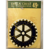 Rare Vintage 1960s Rotary International Embla Crest Decal Discovered
