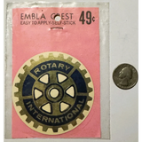 Rare Vintage 1960s Rotary International Embla Crest Decal Discovered