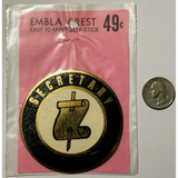 Rare Vintage 1960s Secretary Decal Embla Crest Collectible