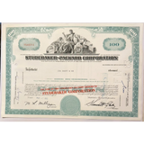 Rare Vintage 1960s Studebaker Packard Stock Certificate Teal Gem