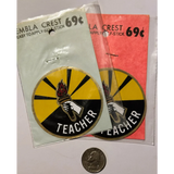 Rare Vintage 1960s Teacher Decal Celebrates Community Heroes