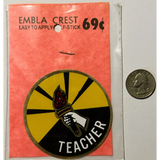 Rare Vintage 1960s Teacher Decal Celebrates Community Heroes