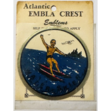 Rare Vintage 1960s Water Skier Decal Embla Crest Collectible