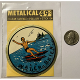 Rare Vintage 1960s Water Skier Decal Embla Crest Collectible
