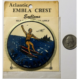 Rare Vintage 1960s Water Skier Decal Embla Crest Collectible