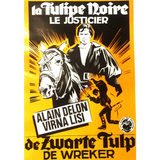 Rare 1964 Black Tulip Movie Poster Starring Alain Delon