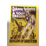 Rare Vintage Johnny Hallyday Movie Poster Rocks Belgium 1968