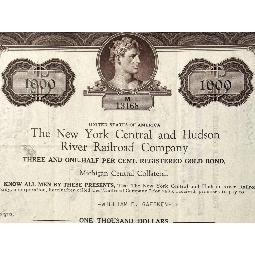 Rare 1970s Hudson River Railroad Gold Bond Certificate Unearthed