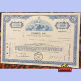 Rare Vintage 1970s Unimed Stock Certificate Collectible Treasure