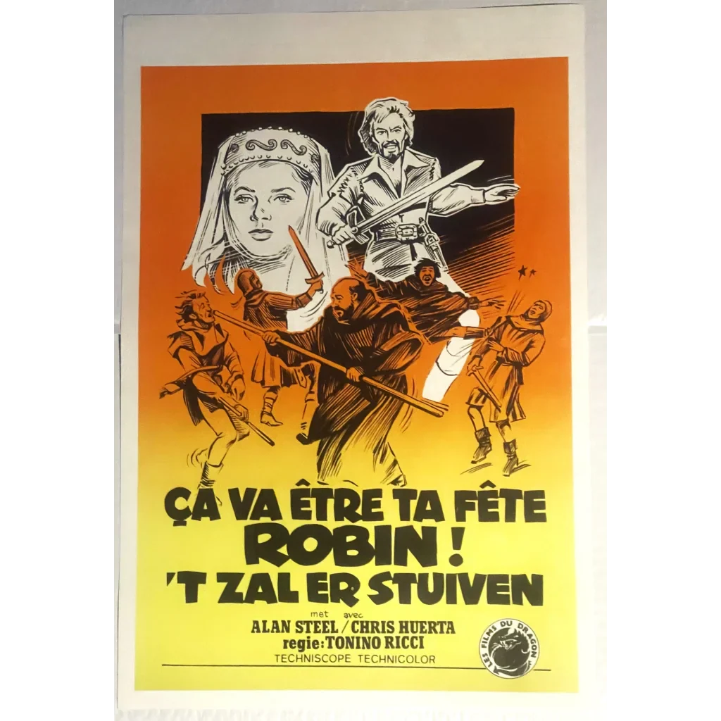 Rare 1976 Robin Hood Etre Ta Fete Belgium Movie Poster