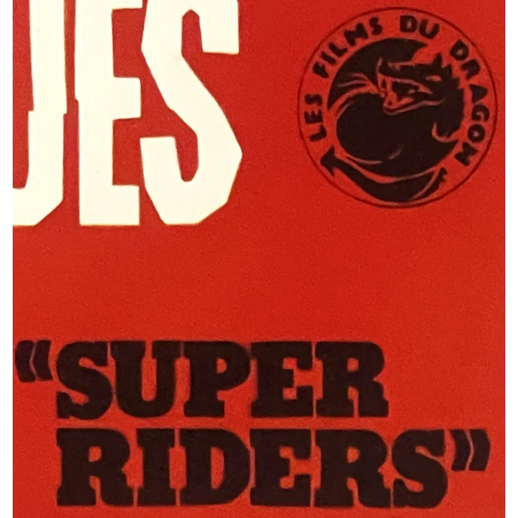 Rare Vintage Super Riders Movie Poster 1976 Belgian Film Treasure