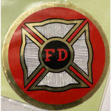 Rare Vintage Embla Crest Fire Department Sticker From the 1960s