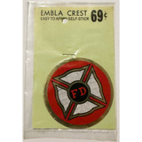 Rare Vintage Embla Crest Fire Department Sticker From the 1960s