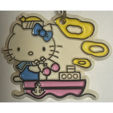 Rare Vintage Hello Kitty Blue Bow Keychain Antique Gift