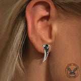 Raven Beak Stainless Steel Stud Earrings