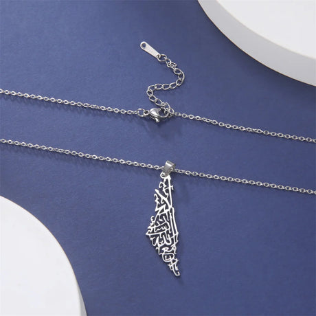 Unisex Stainless Steel Hollow Map Necklaces - Lootquake