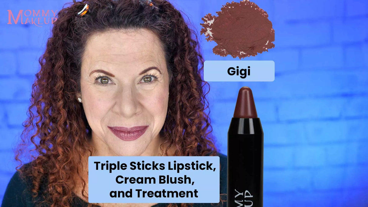 Lápiz labial Triple Sticks, rubor en crema y tratamiento en Gigi