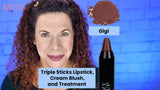 Lápiz labial Triple Sticks, rubor en crema y tratamiento en Gigi