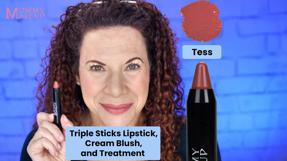 Lápiz labial Triple Sticks, rubor en crema y tratamiento en Tess