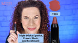 Lápiz labial Triple Sticks, rubor en crema y tratamiento en Tess