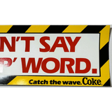Retro Max Headroom Coke NOS Bumper Sticker Blast from the Past