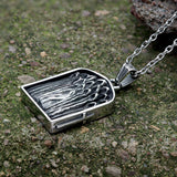 Retro Cross Ghost Stainless Steel Religion Pendant