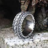 Retro Dragon Spine Stainless Steel Ring