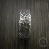 Retro Hammered Damascus Steel Ring
