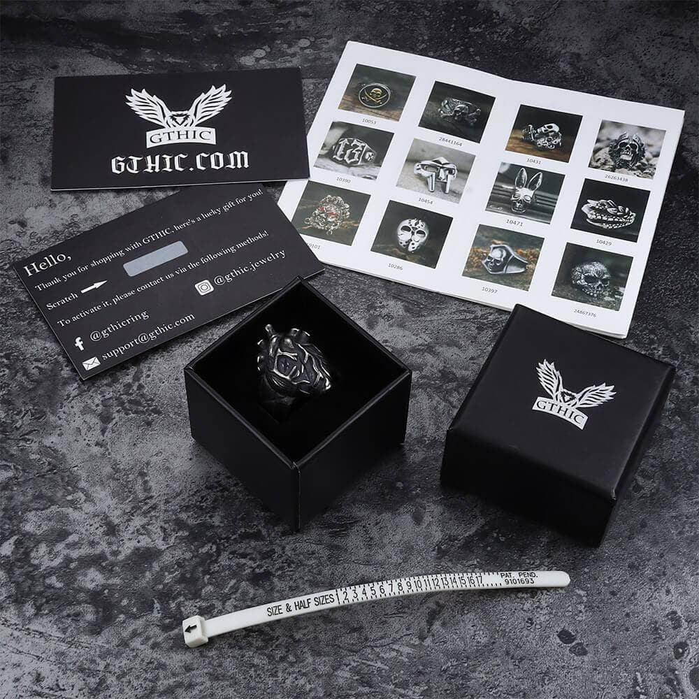 Retro Heart Stainless Steel Ring