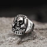Retro Punk Stainless Steel Skull Ring