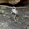 Retro Raven Stainless Steel Skull Pendant