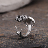 Retro Rock Skull Stainless Steel Open Ring