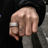 Retro Runes Celtic Knot Stainless Steel Ring