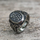 Retro Sigil of Lucifer Stainless Steel Ring