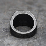 Retro Simple Plain Stainless Steel Square Ring